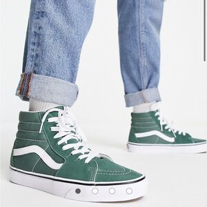 Green Vans sk8 hi